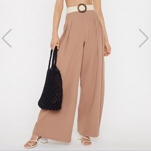 NWT Nasty gal wide leg linen pant